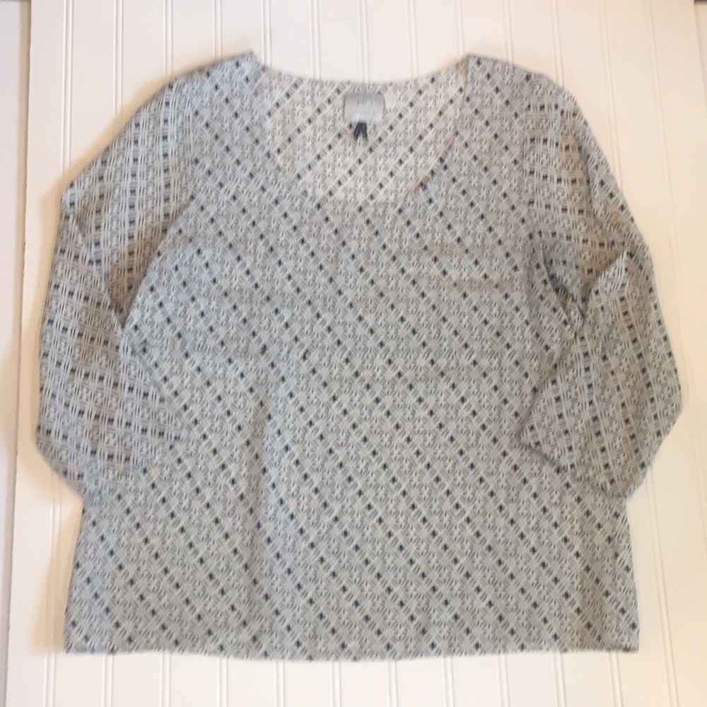 HD in Paris Anthropologie 100% SILK Blouse Top